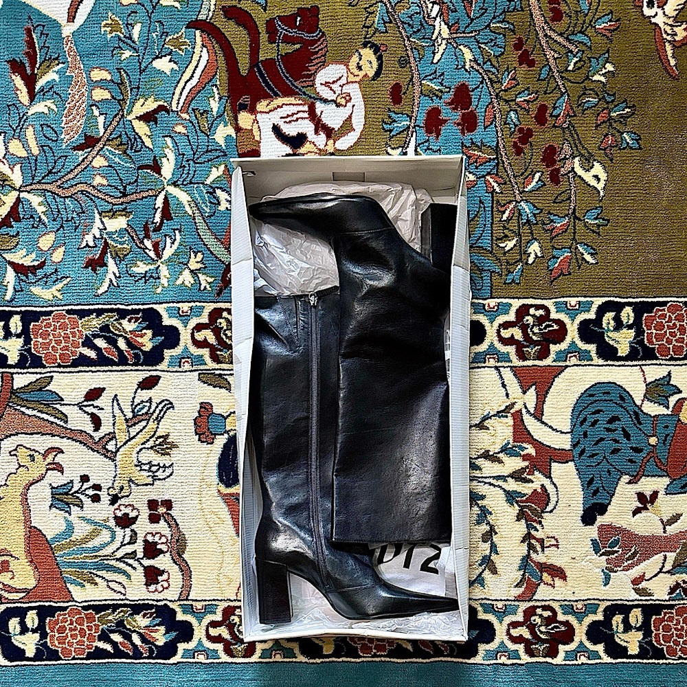 SCHUTZ Black Leather Tall Boots